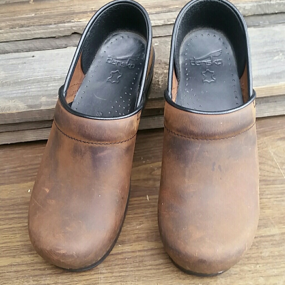 Dansko leather clogs
